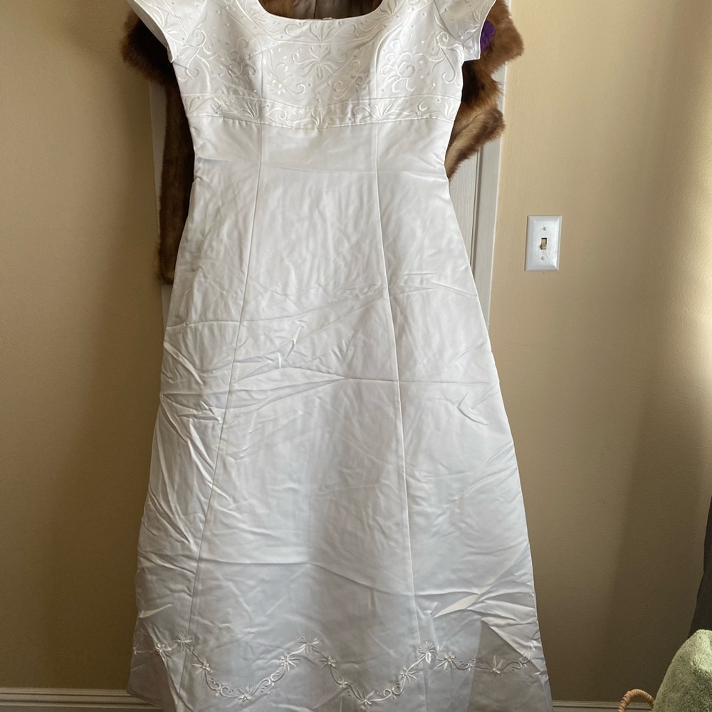 Elegant White Embroidered Dress